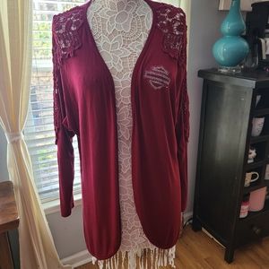 Ladies Harley Davidson cardigan/duster